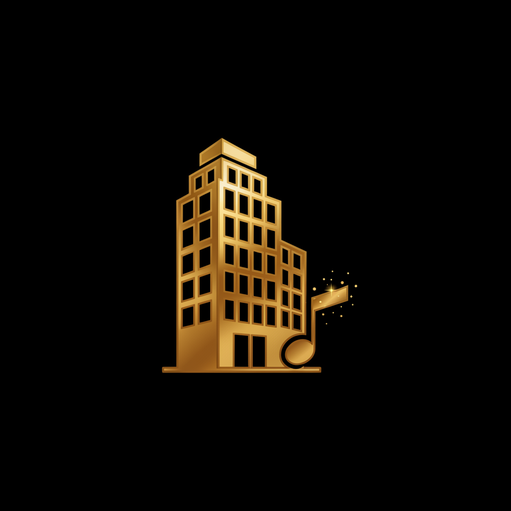 Brand Song – goldene Gebäude-Ikone