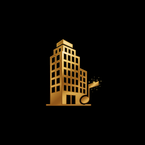 Brand Song – goldene Gebäude-Ikone